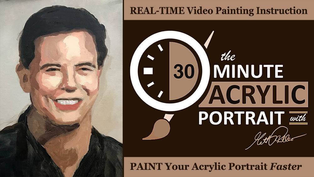 real time acrylic portrait video lesson tutorial
