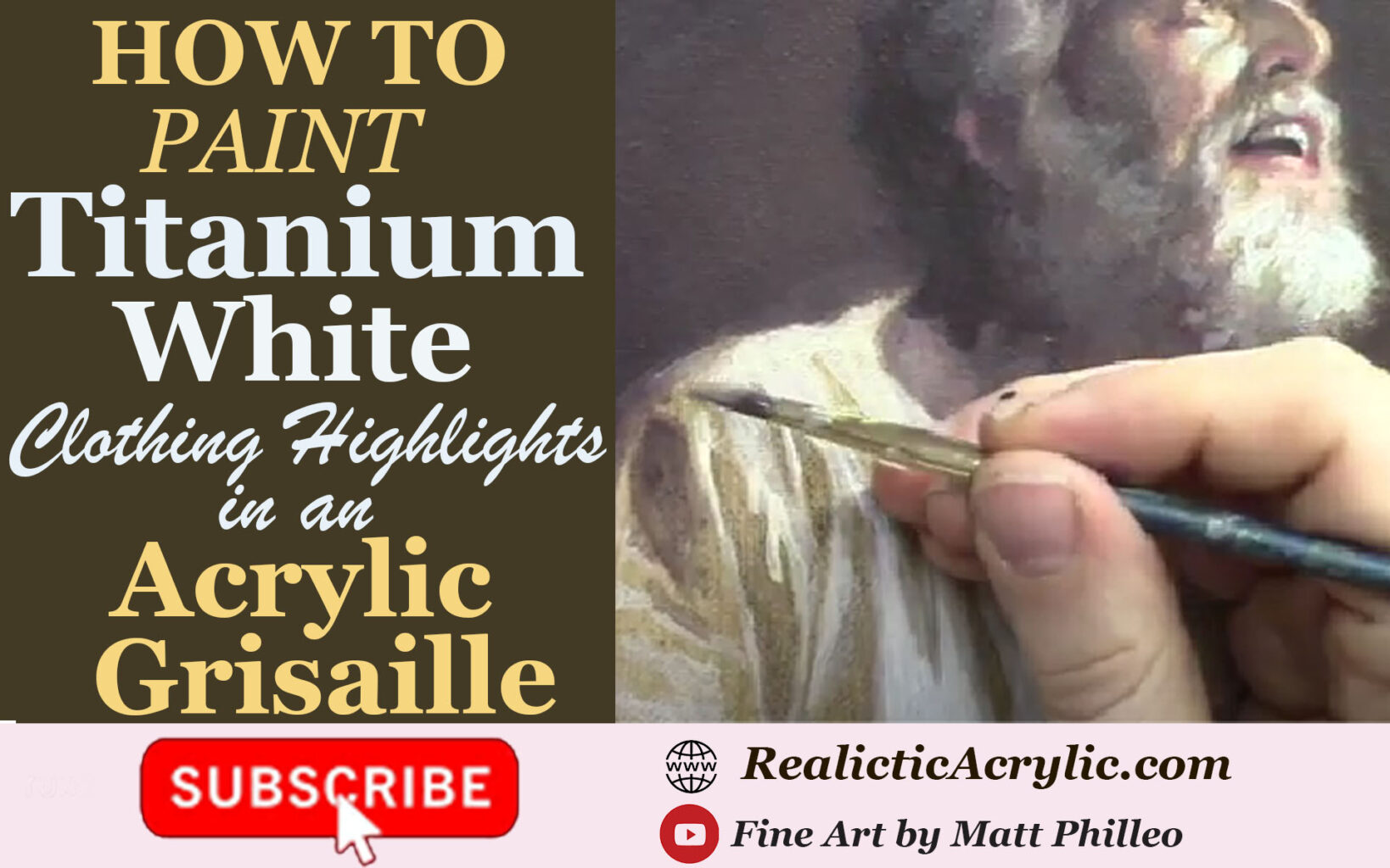 How to Paint Titanium White Clothing Highlights in an Acrylic Grisaille