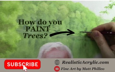 How to Paint Trees in the Distance in Your Acrylic Portrait