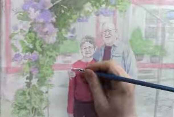 How to Paint a Couple with Flowers Using the Glazing Technique