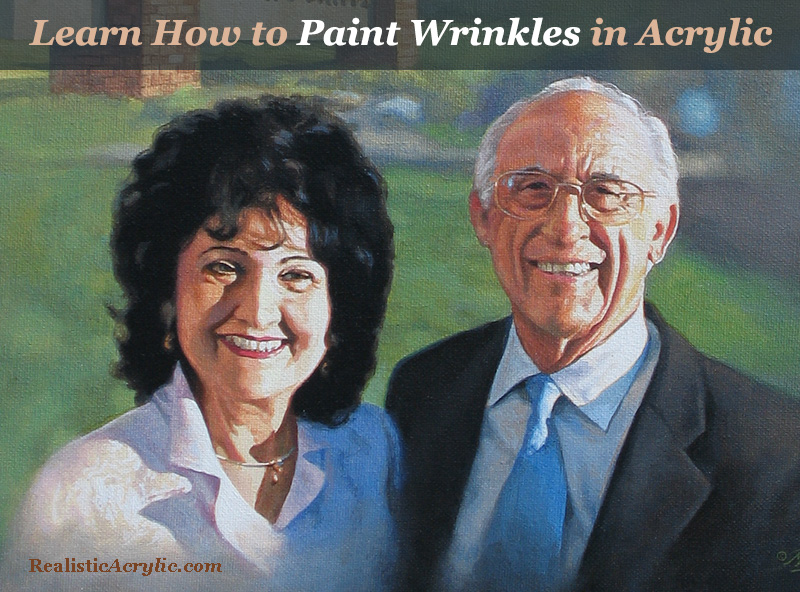 paint realistic wrinkles in acrylic