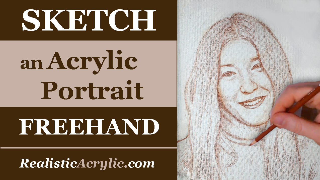 acrylic portrait sketch tutorial