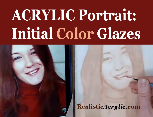 Paint acrylic portraits glazing technique