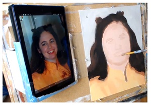 Learn to paint realistic skin tones in your acrylic portrait