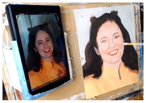 Paint realistic skin tones in your acrylic portrait