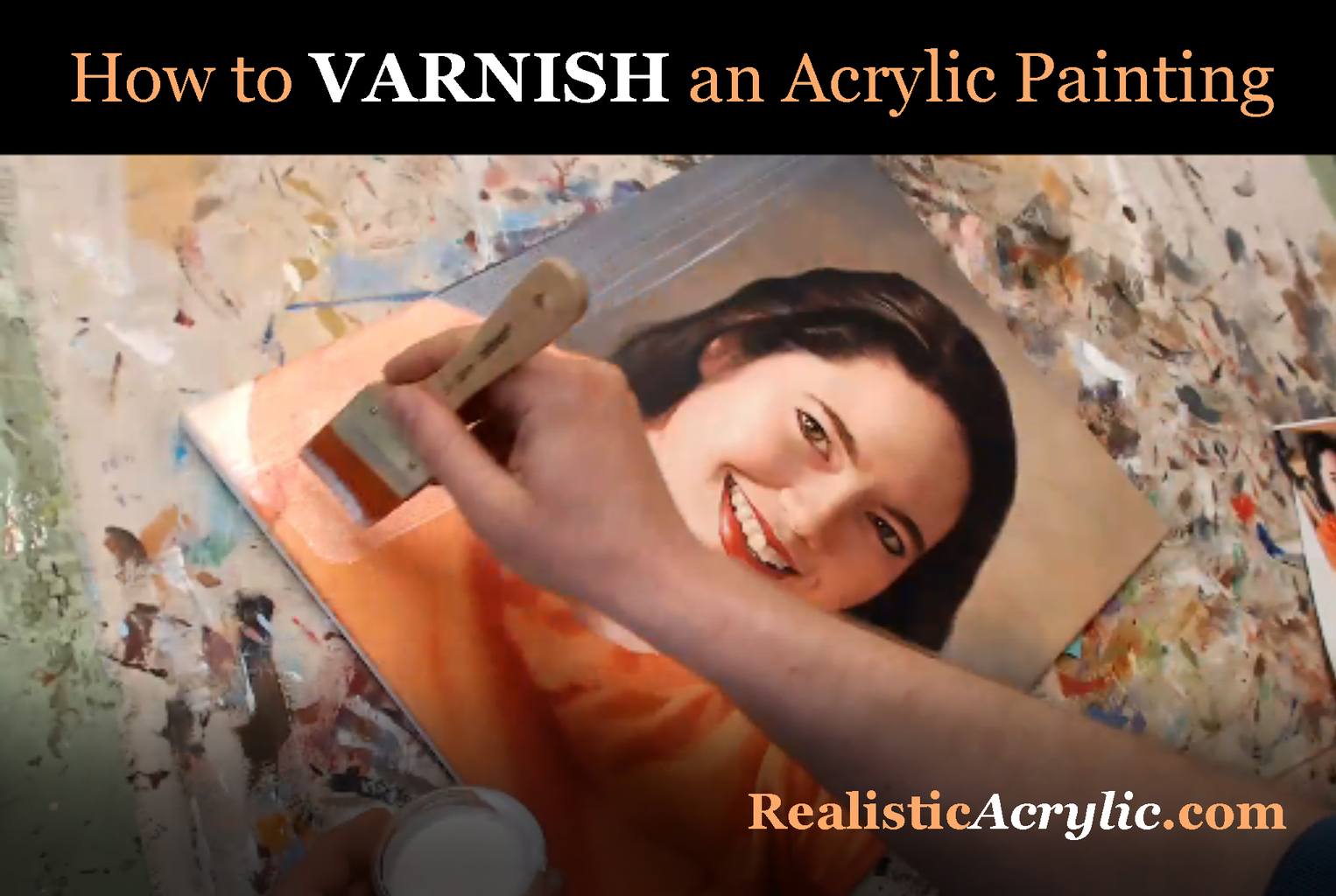 how to varnish your acrylic portrait painting