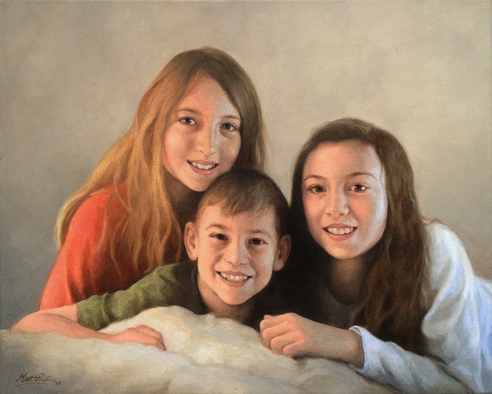 learn acrylic portrait painting children