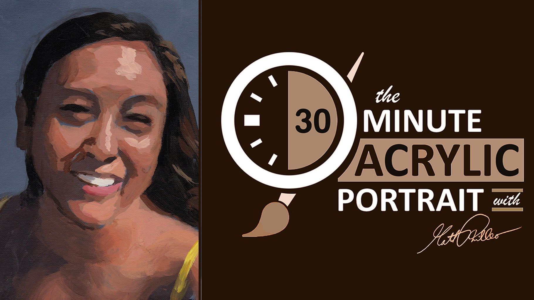 Paint 30 minute acrylic portrait