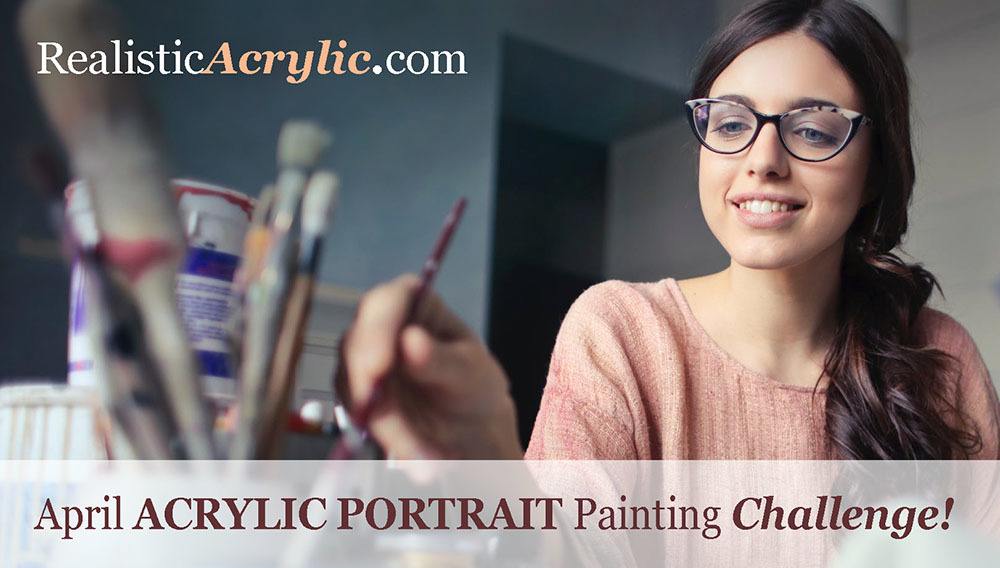 acrylic portrait painting challenge