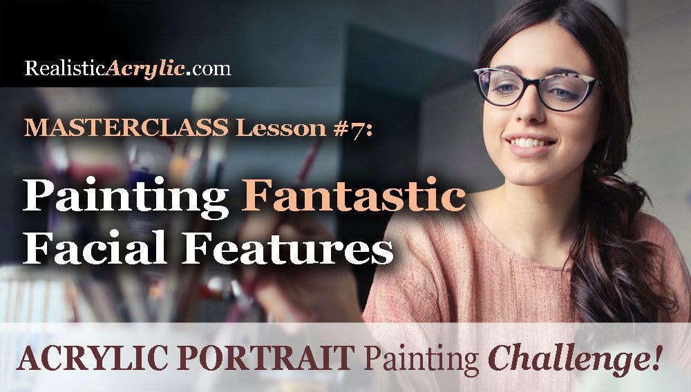paint realistic facial features acrylic portrait