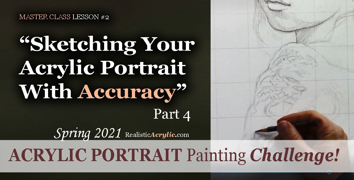 realistic acrylic portrait sketch how to