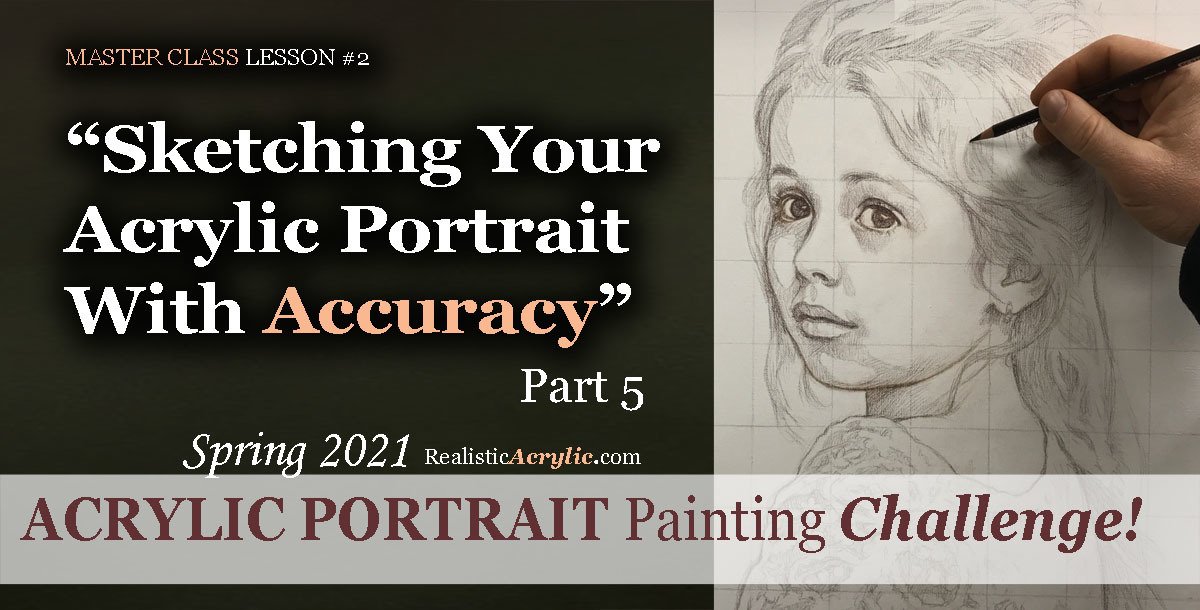realistic acrylic portrait sketch how to