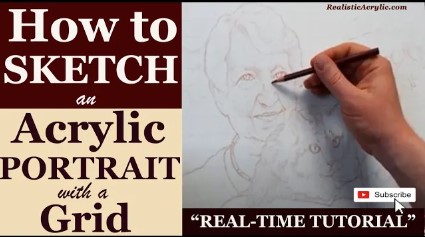 How to Sketch an Acrylic Portrait with a Grid