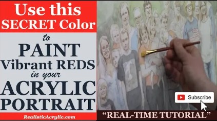 Use this Secret Color to Paint Vibrant Reds in Your Acrylic Portrait