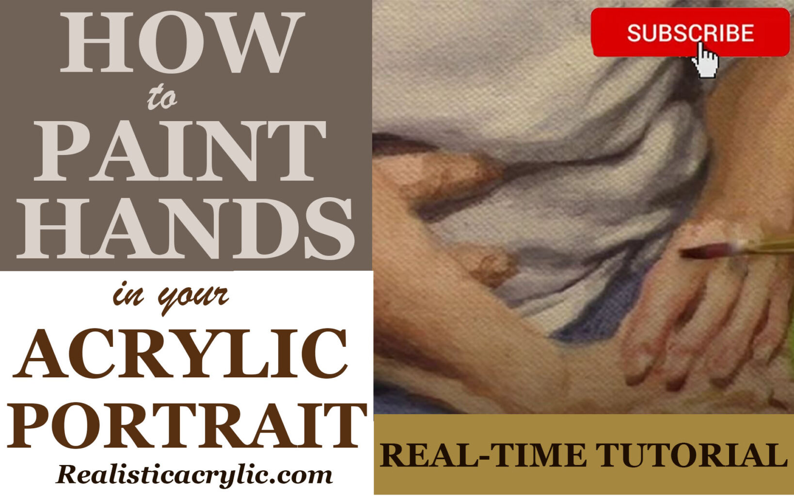 How to Paint Hands in Your Acrylic Portrait